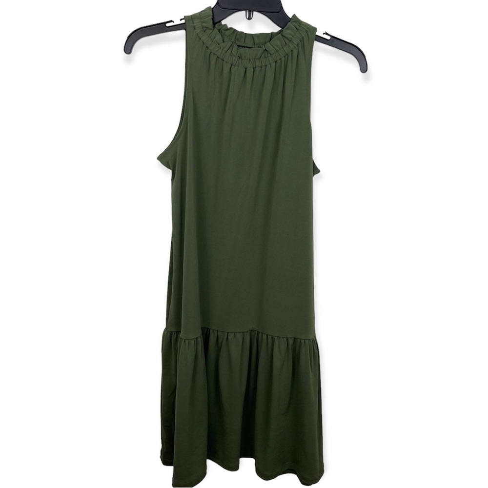 Banana Republic Shift Dress Olive Green High Neck Sleeveless Lightweight NWT S